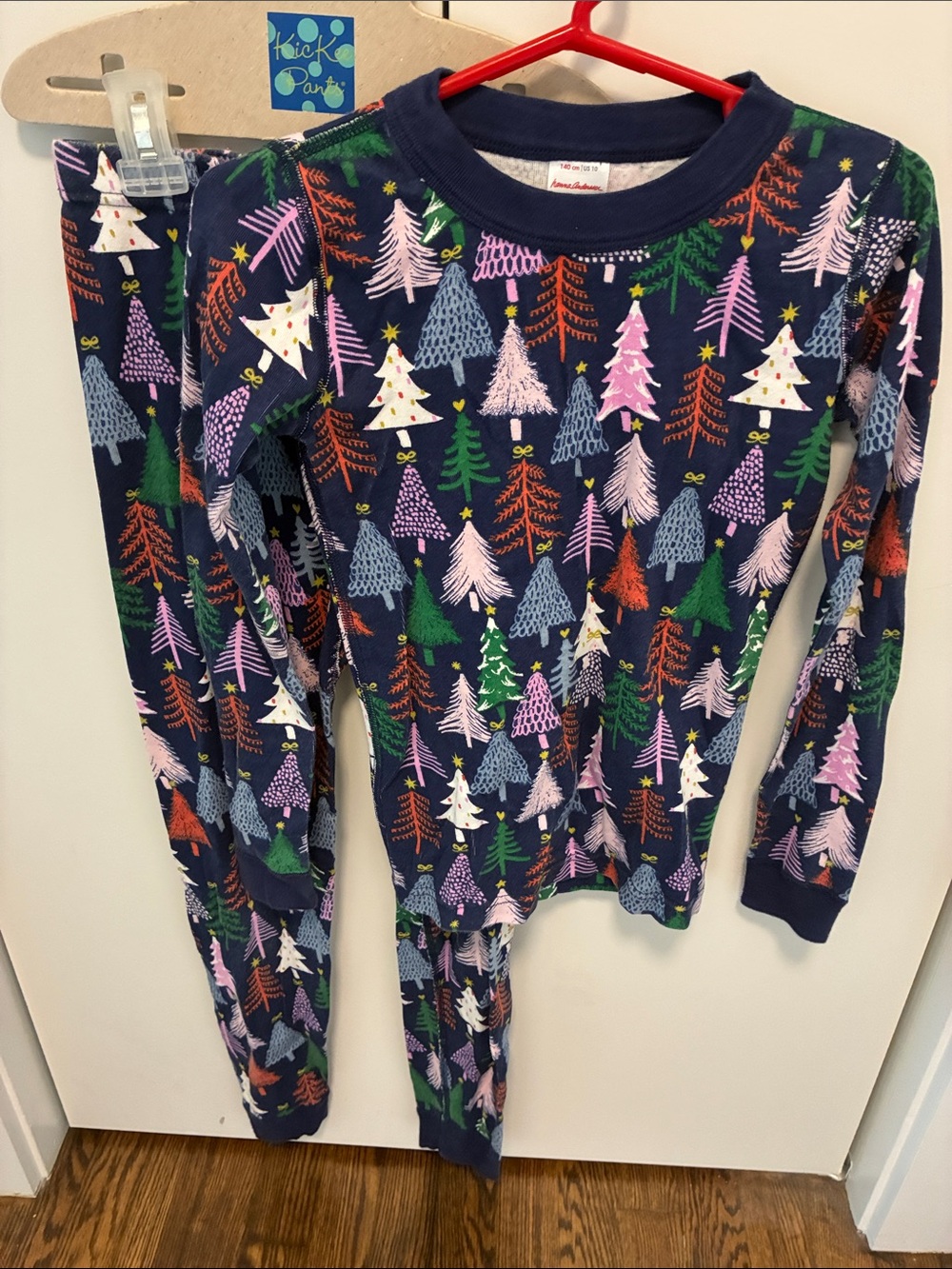 Hanna Andersson Kids Navy Christmas Tree Pajama Set - Multi-Color